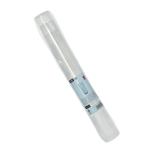 Un rulou de pungi transparente în ambalaj transparent cu etichetă Starpak alb-albastră – perfect pentru depozitarea ecologică împreună cu paharele reutilizabile Starpak 10 pentru long drinks.