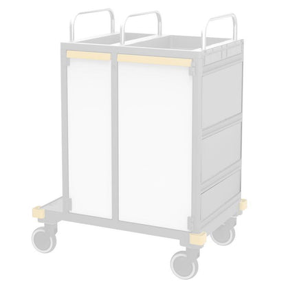 VERMOP perete lateral multi perete alb platinat, 497 x 174 x 3 cm