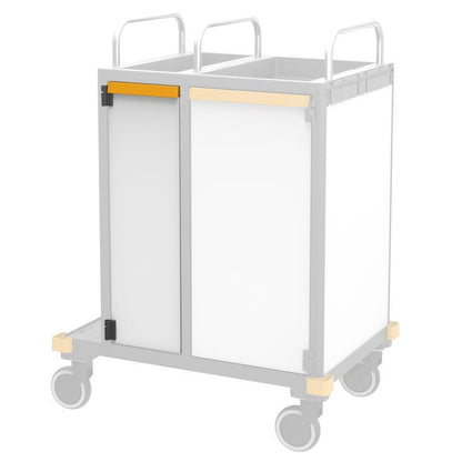 Ușă VERMOP L îngustă + mâner. Plat. Whi.