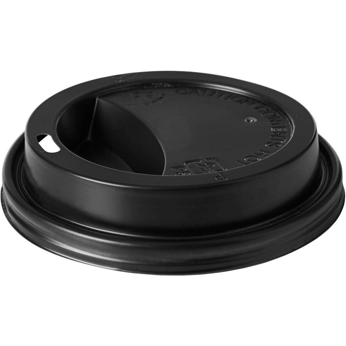 Capacul pentru 159921 Schwarz PS de la Duni GmbH este un capac negru din plastic pentru pahare de cafea, cu o gaură mică pentru băut și o parte ridicată pentru sorbit. Se potrivește în siguranță pe paharele de unică folosință. Pachetul conține 100 de bucăți.