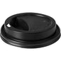 Capacul pentru 159921 Schwarz PS de la Duni GmbH este un capac negru din plastic pentru pahare de cafea, cu o gaură mică pentru băut și o parte ridicată pentru sorbit. Se potrivește în siguranță pe paharele de unică folosință. Pachetul conține 100 de bucăți.