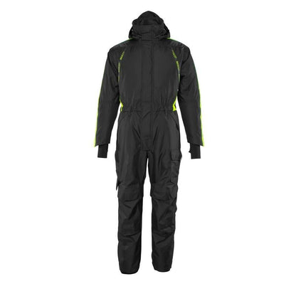 Salopetă cu buzunare pentru genunchi, combinație ușoară de iarnă, negru/galben hi-vis