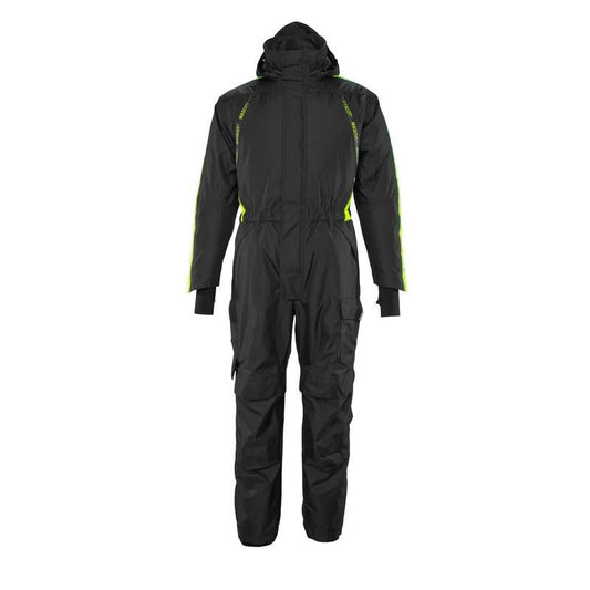 Salopetă cu buzunare pentru genunchi, combinație ușoară de iarnă, negru/galben hi-vis