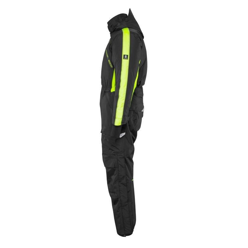 Salopetă cu buzunare pentru genunchi, combinație ușoară de iarnă, negru/galben hi-vis