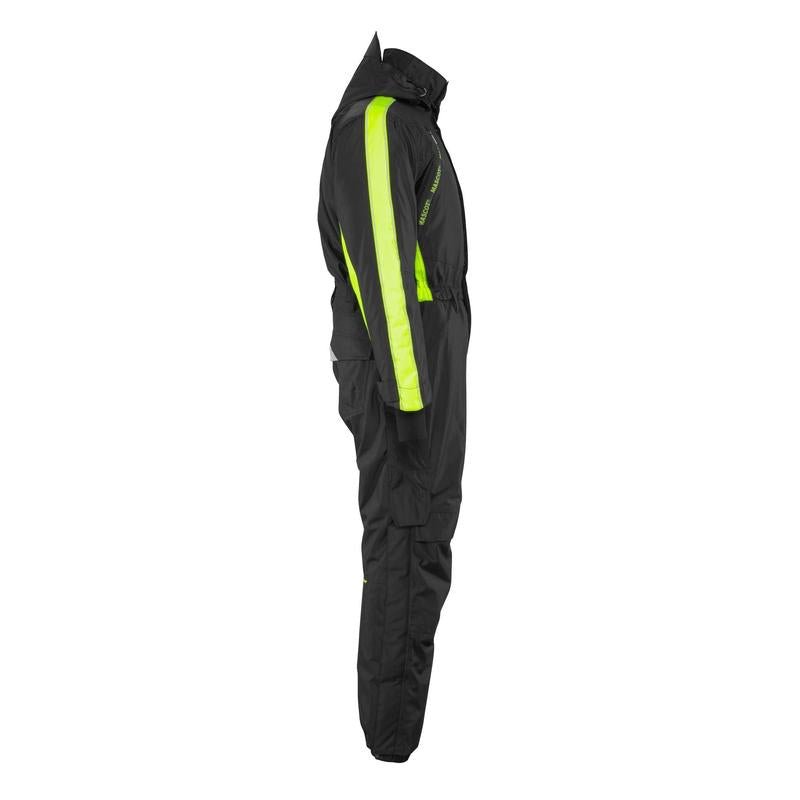 Salopetă cu buzunare pentru genunchi, combinație ușoară de iarnă, negru/galben hi-vis