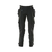 Pantaloni cu buzunare suspendate, pantaloni stretch, negri