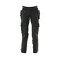 Pantaloni cu buzunare suspendate, pantaloni stretch, negri
