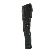 Pantaloni cu buzunare suspendate, pantaloni stretch, negri