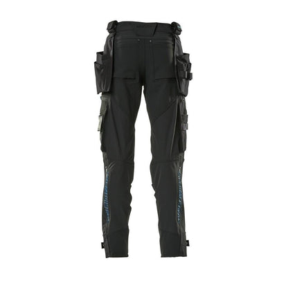 Pantaloni cu buzunare suspendate, pantaloni stretch, negri