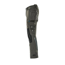 Pantaloni cu buzunare suspendate, pantaloni stretch, antracit închis