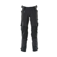 Pantaloni cu buzunare pentru genunchi din Dyneema, pantaloni stretch, negru-albastru