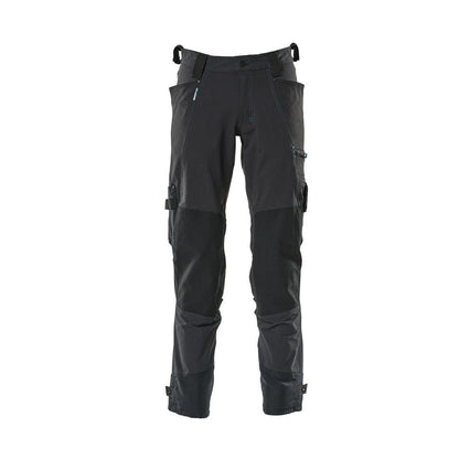 Pantaloni cu buzunare pentru genunchi din Dyneema, pantaloni stretch, negru-albastru