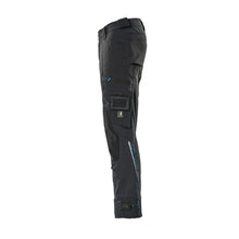 Pantaloni cu buzunare pentru genunchi din Dyneema, pantaloni stretch, negru-albastru
