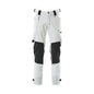 Pantaloni cu buzunare pentru genunchi din Dyneema, pantaloni stretch, albi
