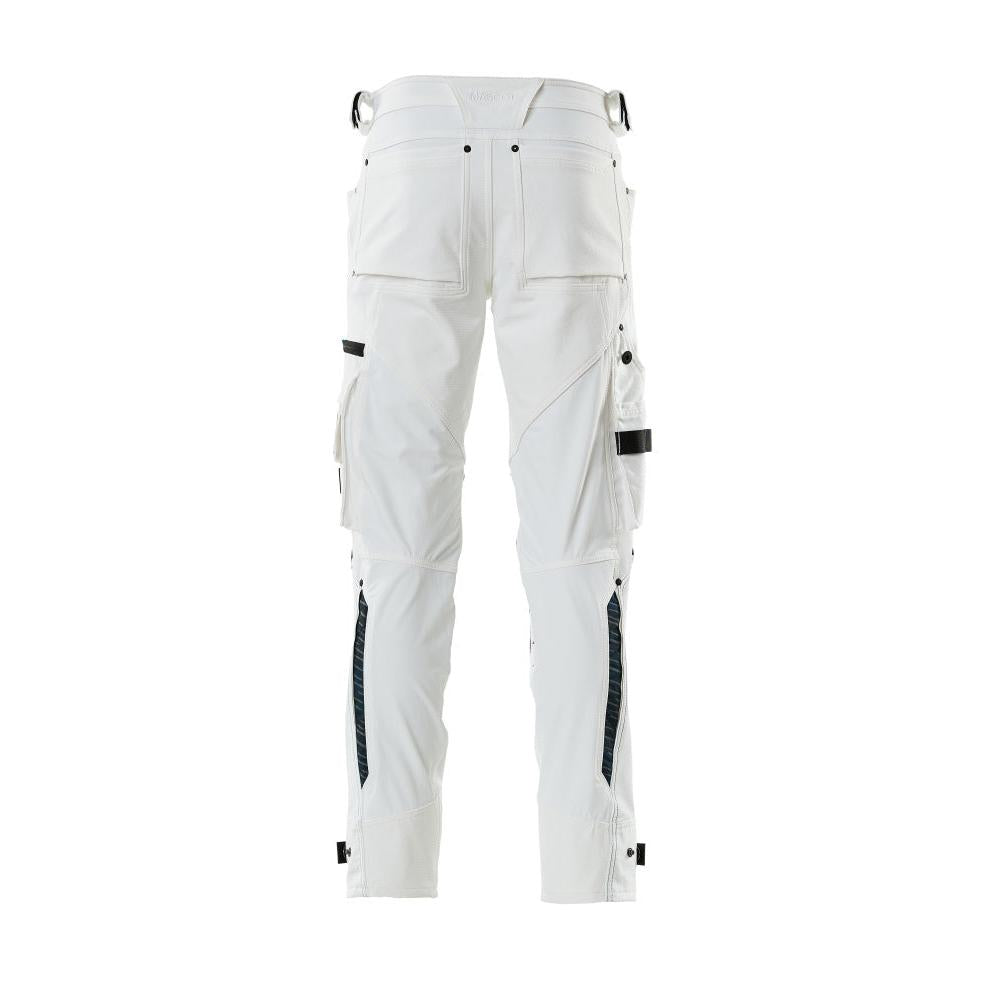 Pantaloni cu buzunare pentru genunchi din Dyneema, pantaloni stretch, albi