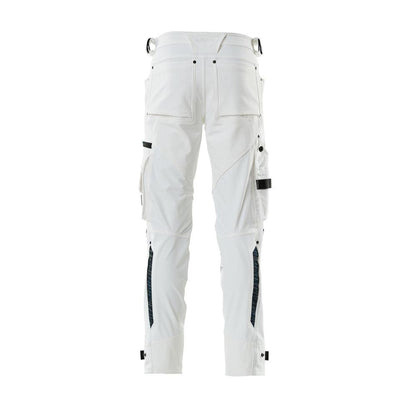 Pantaloni cu buzunare pentru genunchi din Dyneema, pantaloni stretch, albi