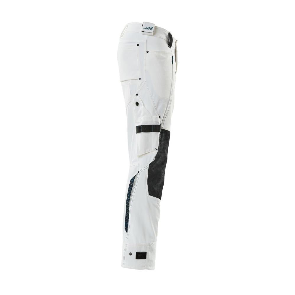 Pantaloni cu buzunare pentru genunchi din Dyneema, pantaloni stretch, albi