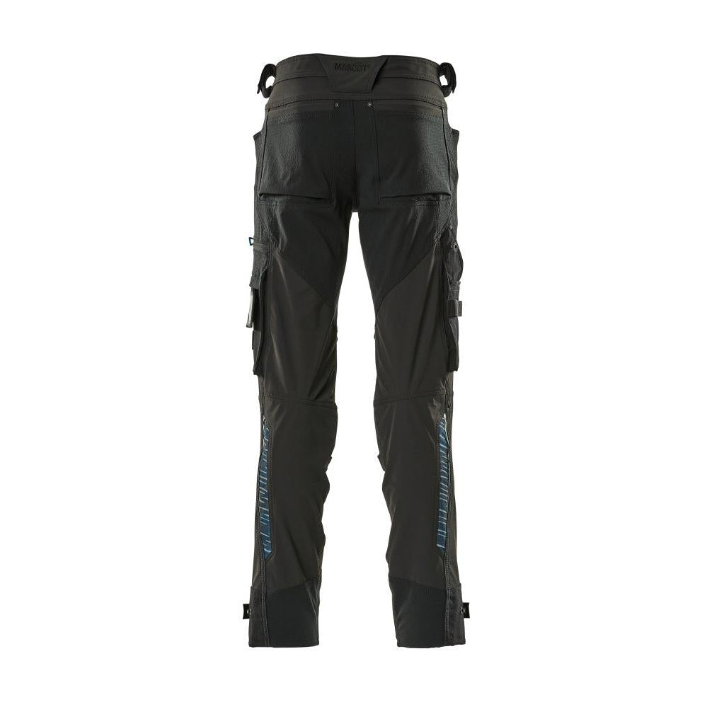 Pantaloni cu buzunare pentru genunchi din Dyneema, pantaloni stretch, negri