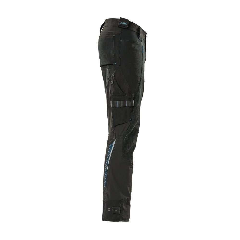 Pantaloni cu buzunare pentru genunchi din Dyneema, pantaloni stretch, negri