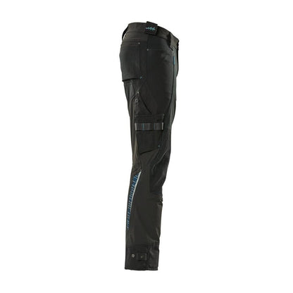 Pantaloni cu buzunare pentru genunchi din Dyneema, pantaloni stretch, negri