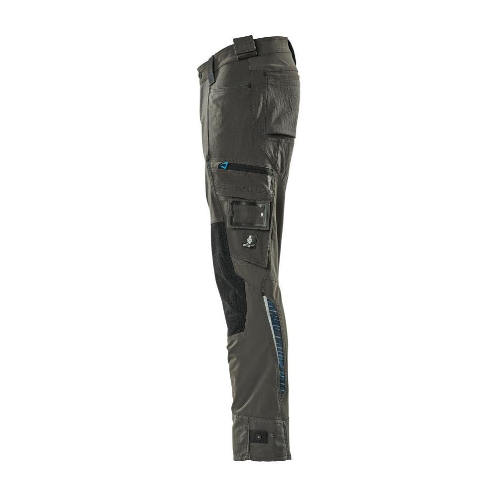 Pantaloni cu buzunare pentru genunchi din Dyneema, pantaloni stretch, antracit inchis
