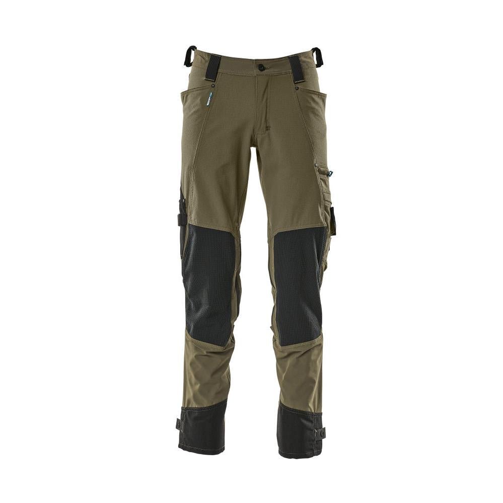 Pantaloni cu buzunare pentru genunchi din Dyneema, pantaloni stretch, verde muschi