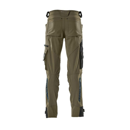 Pantaloni cu buzunare pentru genunchi din Dyneema, pantaloni stretch, verde muschi