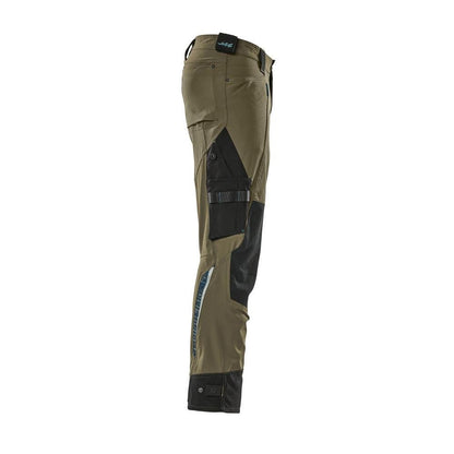 Pantaloni cu buzunare pentru genunchi din Dyneema, pantaloni stretch, verde muschi