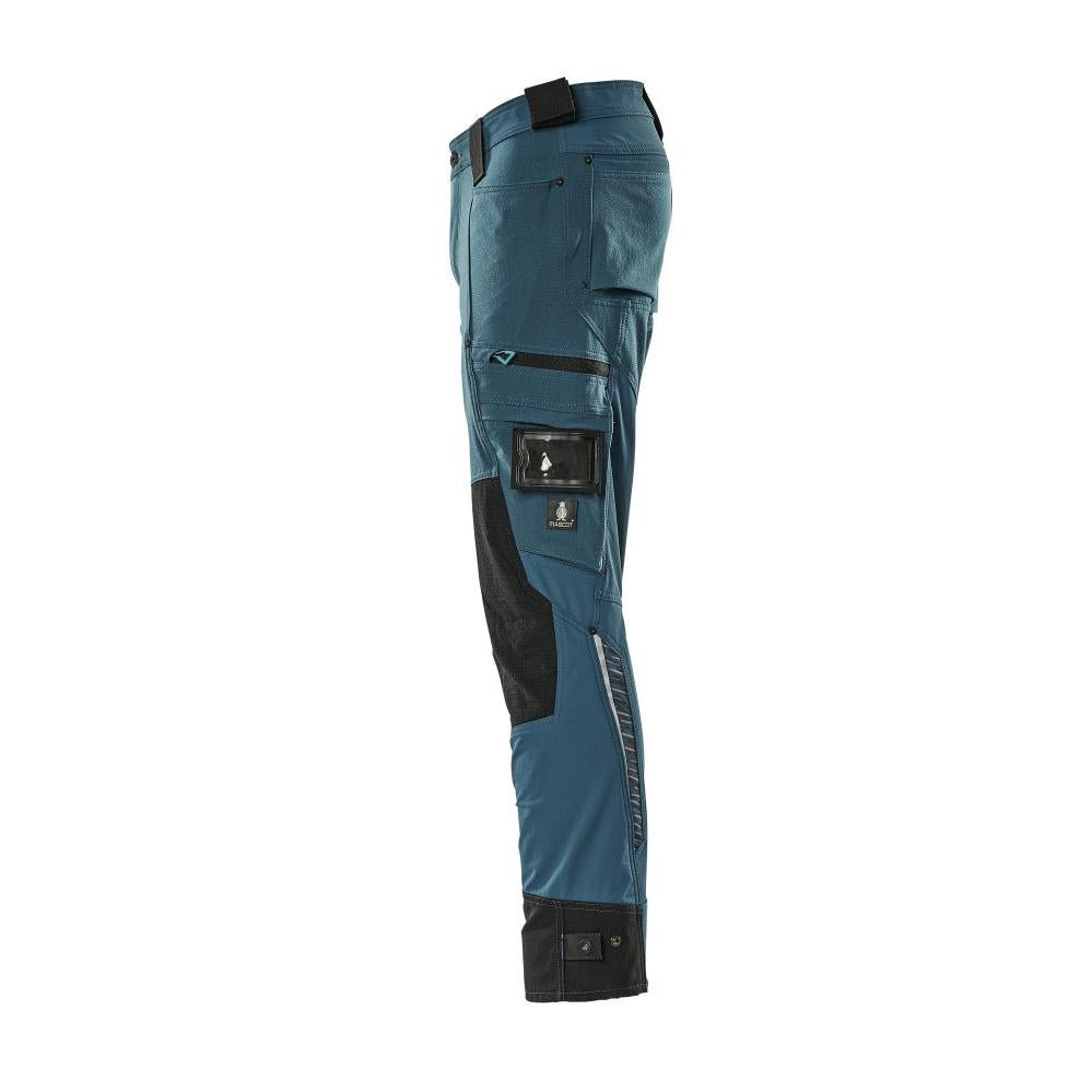 Pantaloni cu buzunare pentru genunchi din Dyneema, pantaloni stretch, petrol inchis