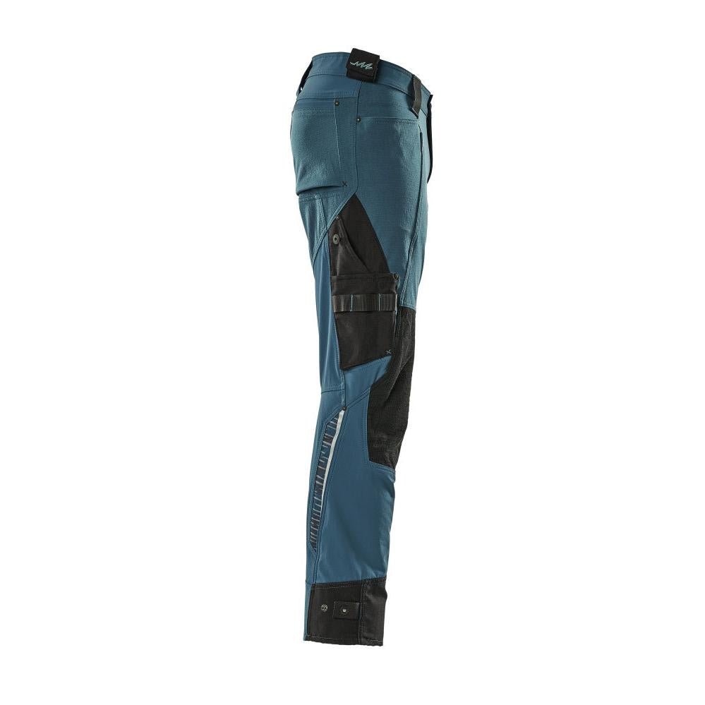 Pantaloni cu buzunare pentru genunchi din Dyneema, pantaloni stretch, petrol inchis