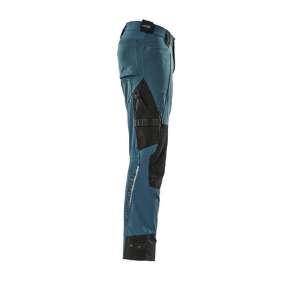 Pantaloni cu buzunare pentru genunchi din Dyneema, pantaloni stretch, petrol inchis