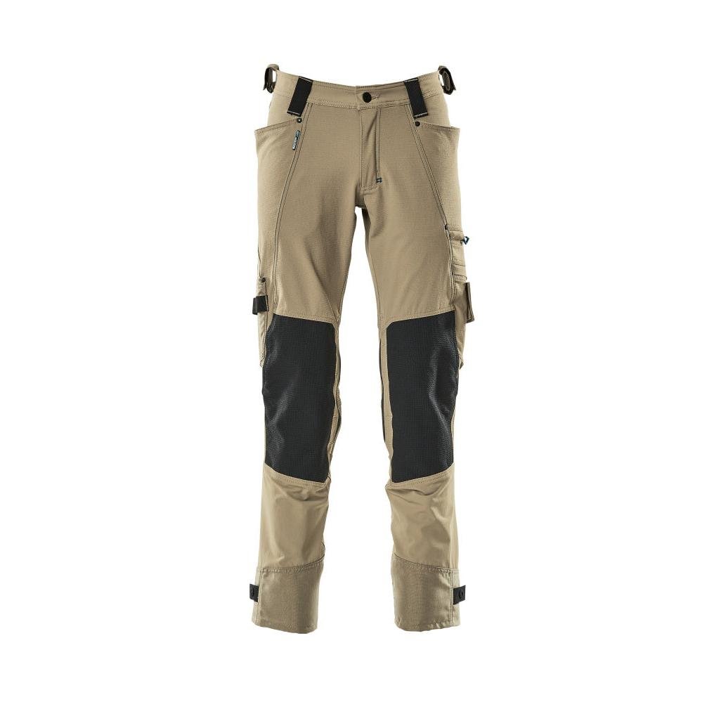 Pantaloni cu buzunare pentru genunchi din Dyneema, pantaloni stretch, kaki deschis