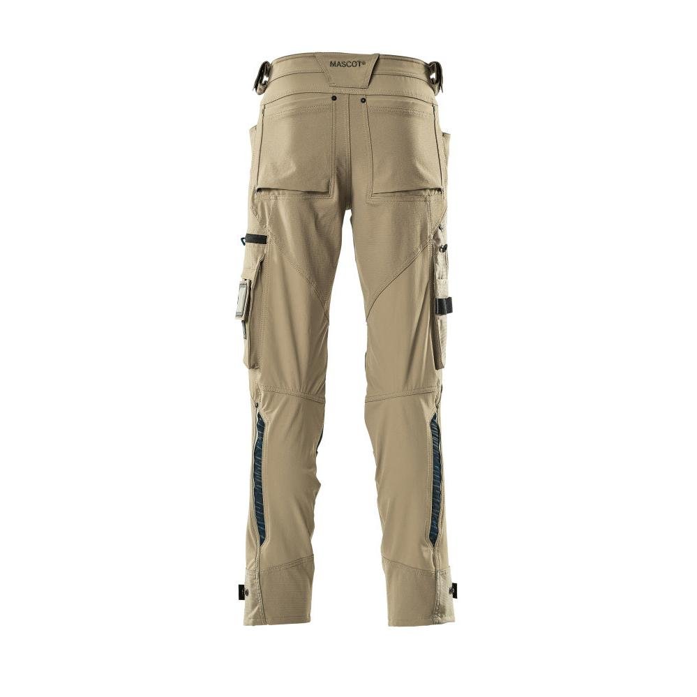 Pantaloni cu buzunare pentru genunchi din Dyneema, pantaloni stretch, kaki deschis