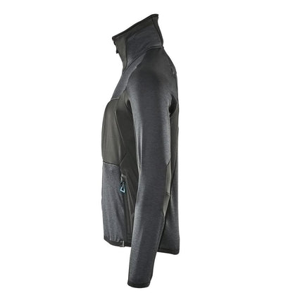Pulover din lână cu jachetă din microfleece cu fermoar