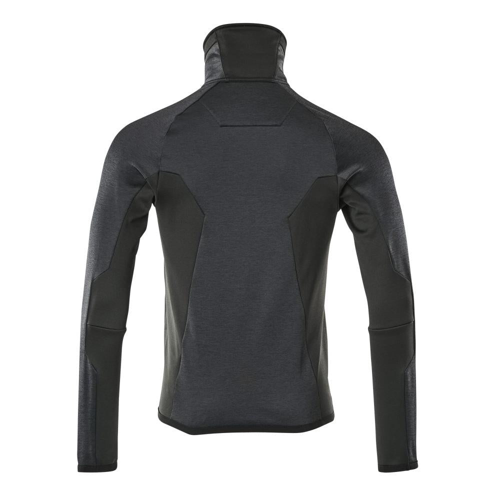 Pulover din lână cu jachetă din microfleece cu fermoar