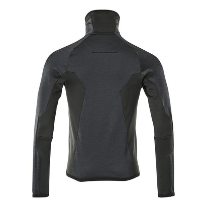 Pulover din lână cu jachetă din microfleece cu fermoar