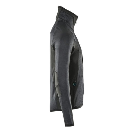 Pulover din lână cu jachetă din microfleece cu fermoar