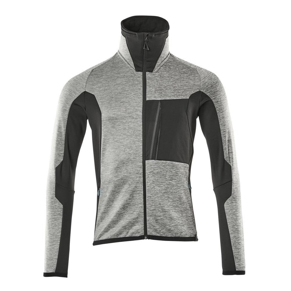 Pulover din lână cu jachetă din microfleece cu fermoar