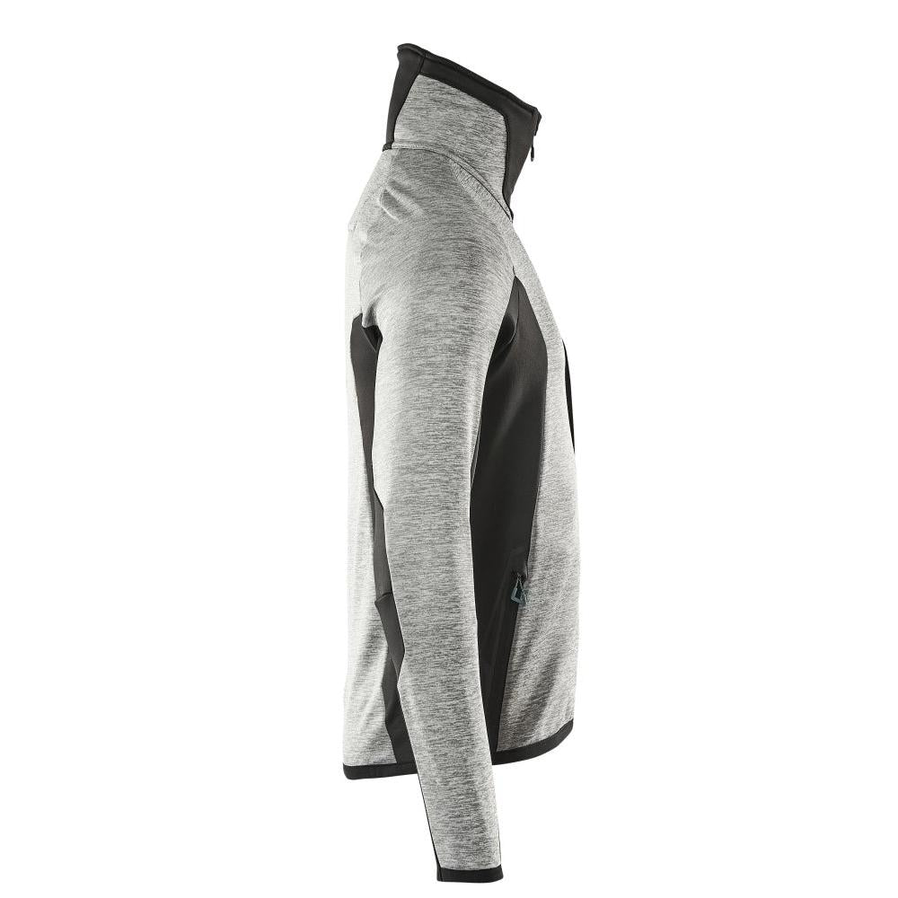 Pulover din lână cu jachetă din microfleece cu fermoar