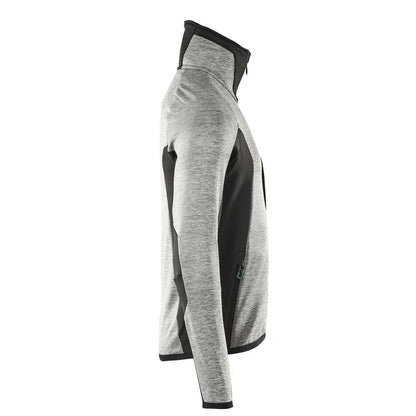 Pulover din lână cu jachetă din microfleece cu fermoar