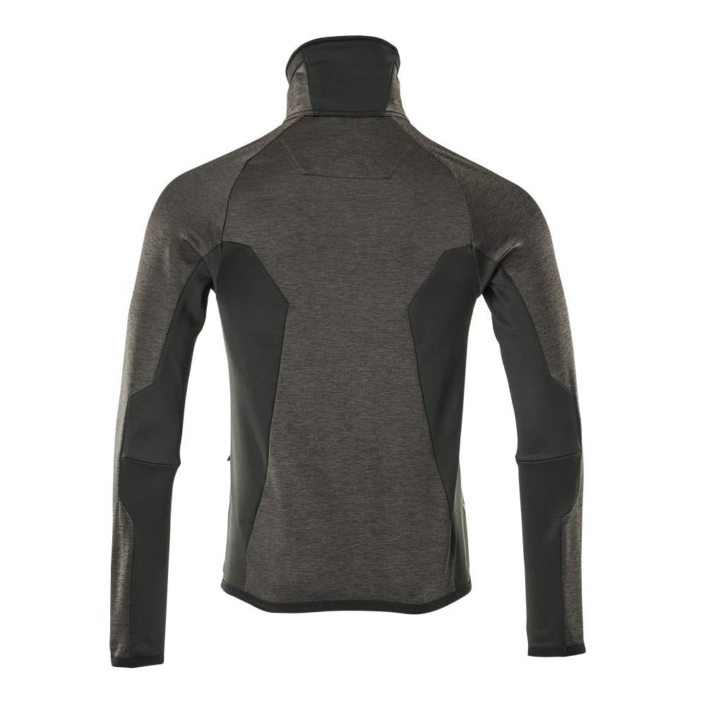 Pulover din lână cu jachetă din microfleece cu fermoar