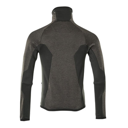 Pulover din lână cu jachetă din microfleece cu fermoar