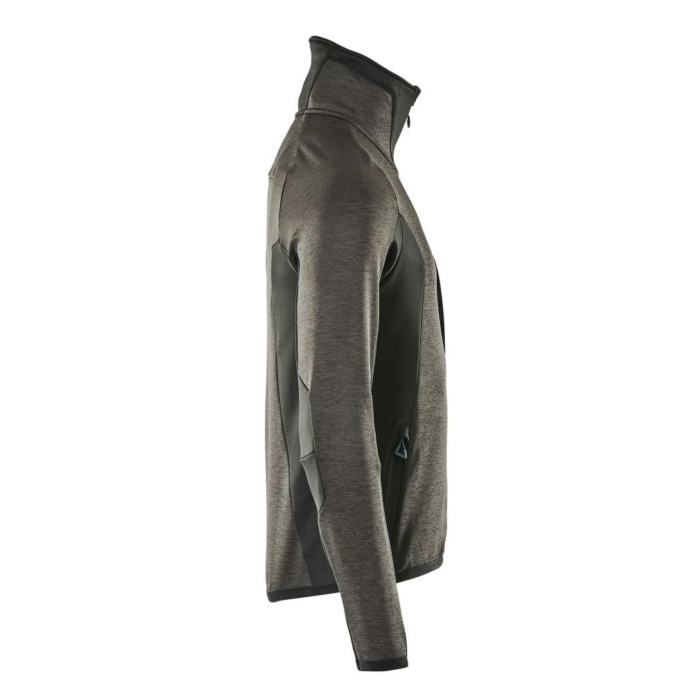 Pulover din lână cu jachetă din microfleece cu fermoar