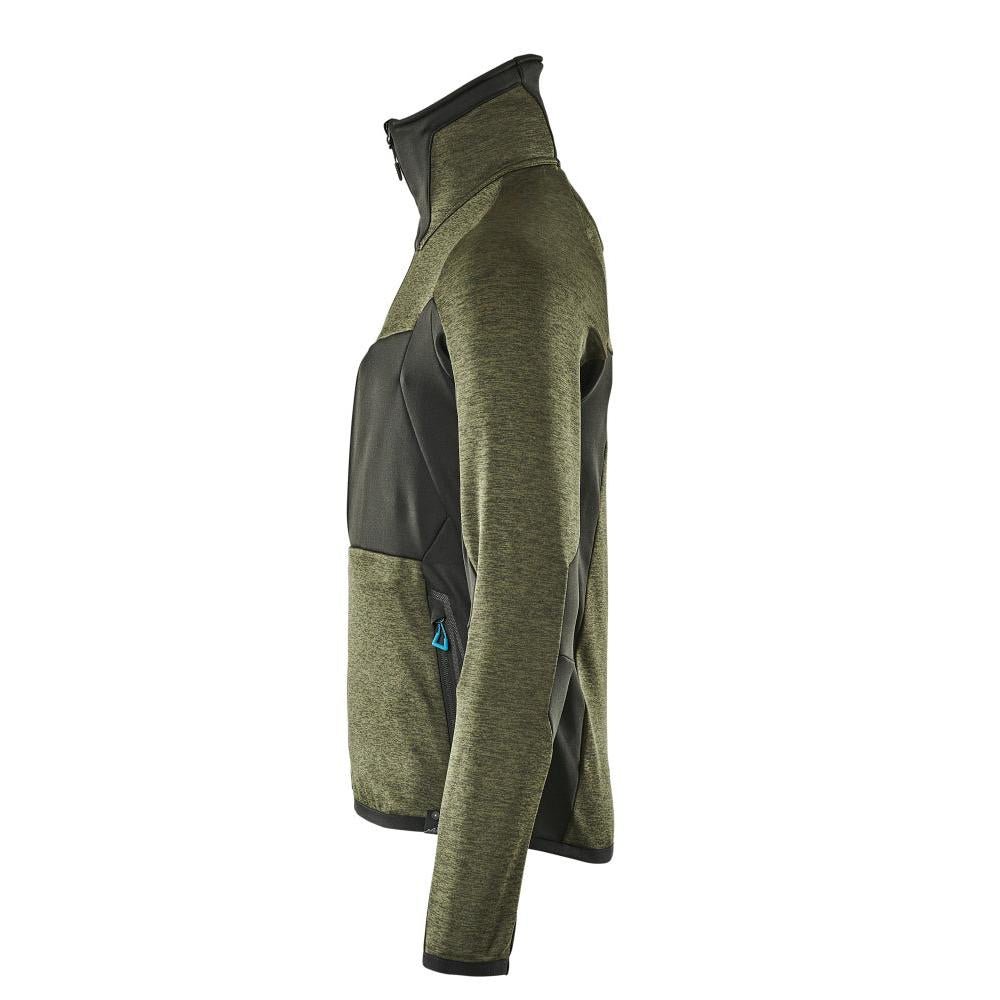 Pulover din lână cu jachetă din microfleece cu fermoar