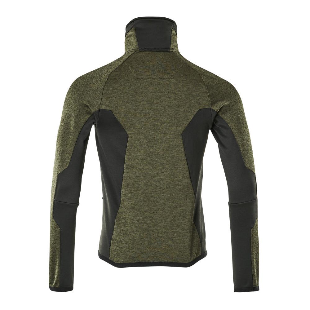 Pulover din lână cu jachetă din microfleece cu fermoar