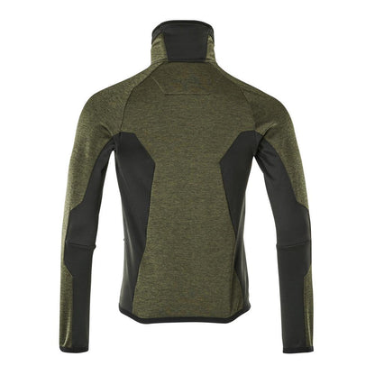 Pulover din lână cu jachetă din microfleece cu fermoar