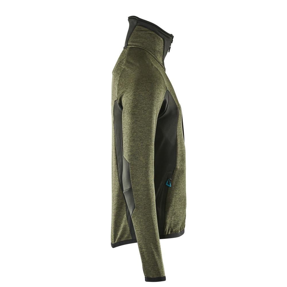 Pulover din lână cu jachetă din microfleece cu fermoar