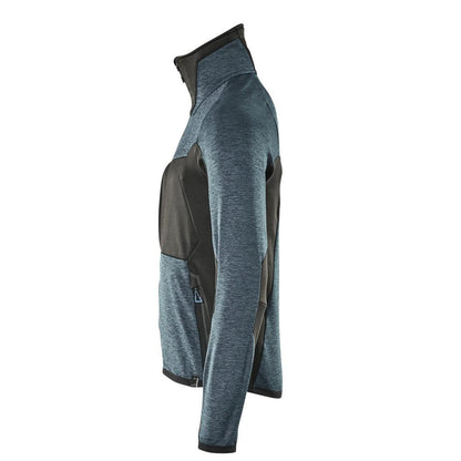 Pulover din lână cu jachetă din microfleece cu fermoar