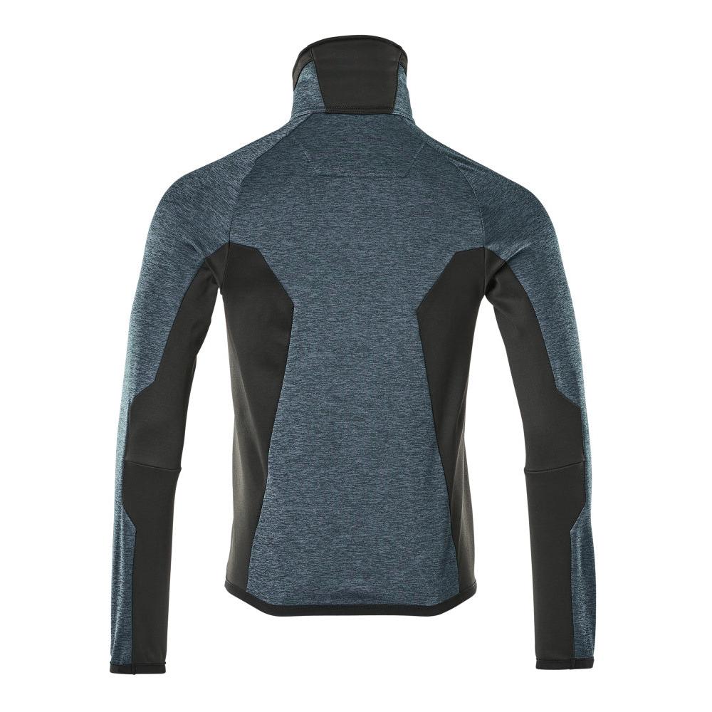 Pulover din lână cu jachetă din microfleece cu fermoar