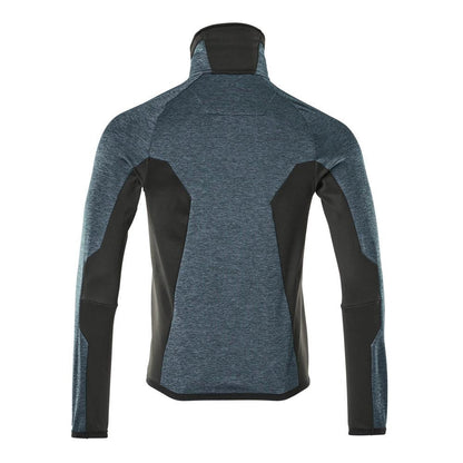 Pulover din lână cu jachetă din microfleece cu fermoar